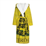 Grunge Gadsden Flag Print Hooded Bathrobe