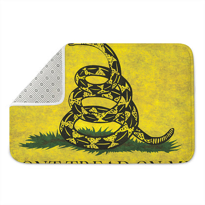 Grunge Gadsden Flag Print Indoor Door Mat