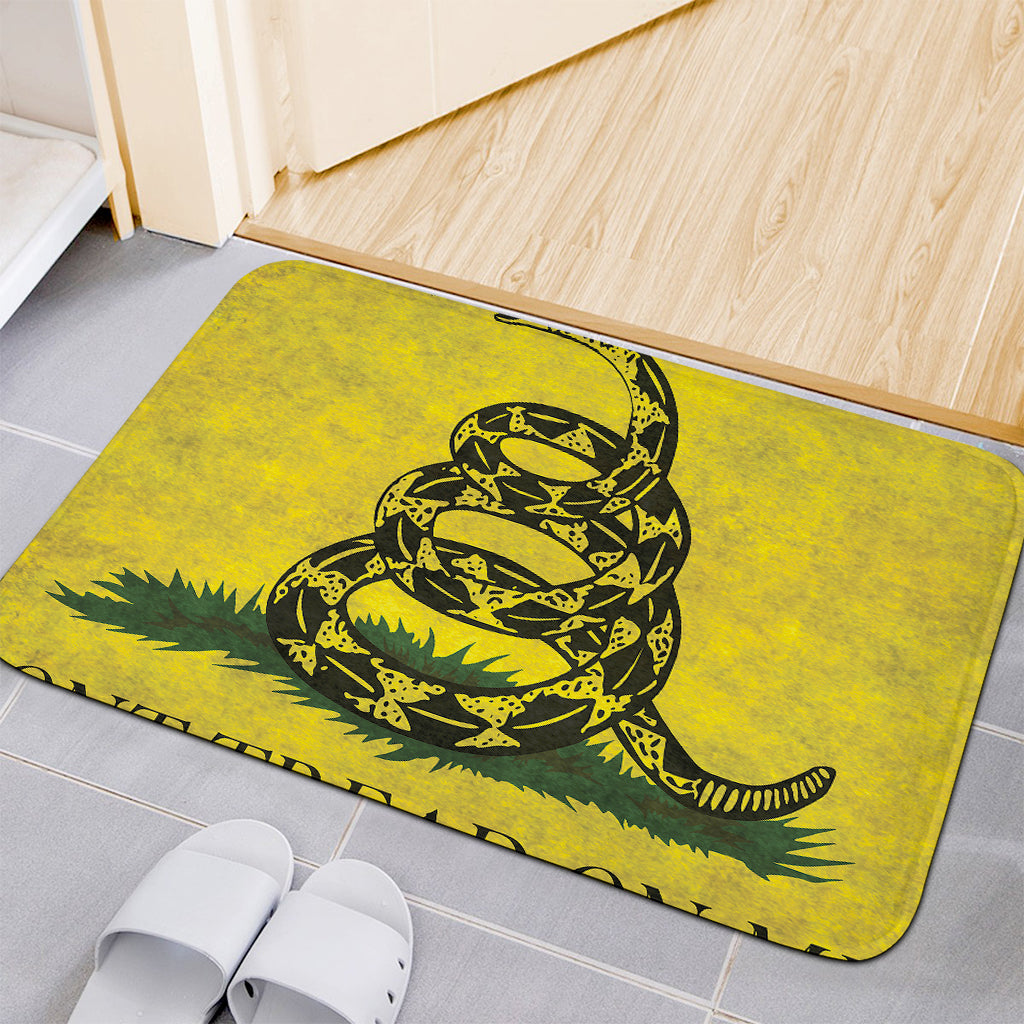Grunge Gadsden Flag Print Indoor Door Mat