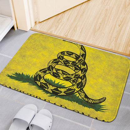 Grunge Gadsden Flag Print Indoor Door Mat