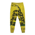 Grunge Gadsden Flag Print Jogger Pants