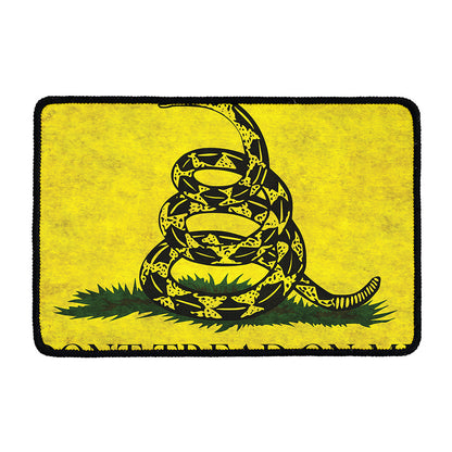Grunge Gadsden Flag Print Kitchen Mat