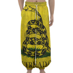 Grunge Gadsden Flag Print Lantern Pants