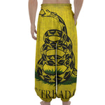 Grunge Gadsden Flag Print Lantern Pants
