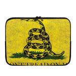Grunge Gadsden Flag Print Laptop Sleeve