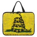 Grunge Gadsden Flag Print Laptop Sleeve With Handle
