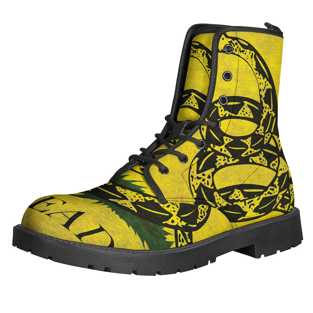 Grunge Gadsden Flag Print Backpack