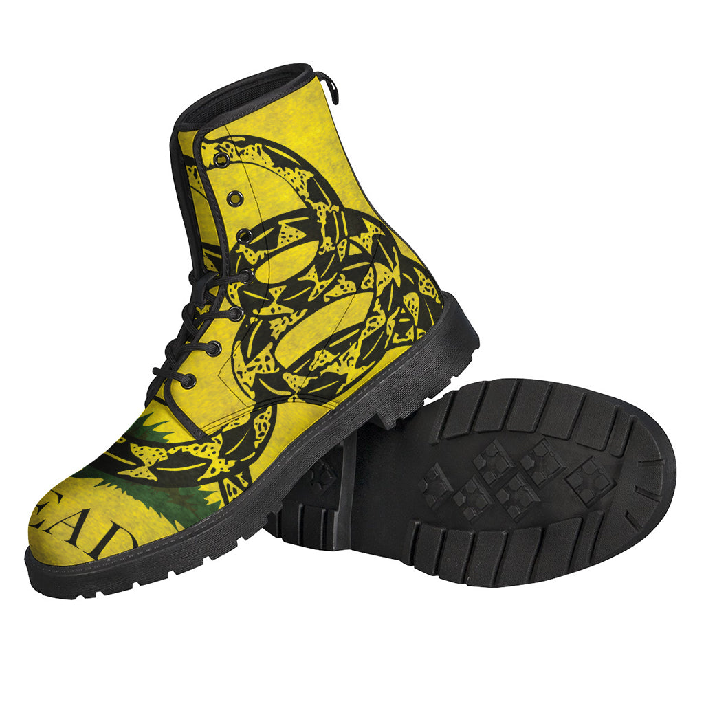 Grunge Gadsden Flag Print Backpack