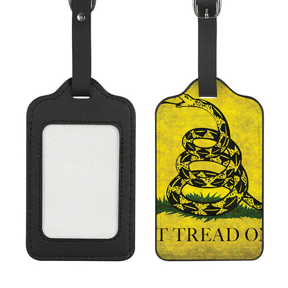 Grunge Gadsden Flag Print Luggage Tag