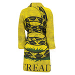 Grunge Gadsden Flag Print Men's Bathrobe