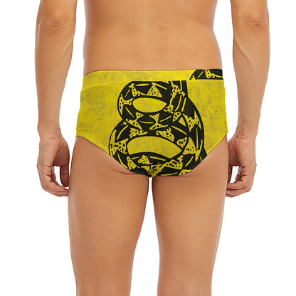 Grunge Gadsden Flag Print Men's Briefs