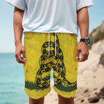 Grunge Gadsden Flag Print Men's Cargo Shorts
