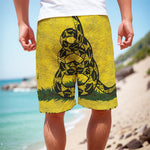 Grunge Gadsden Flag Print Men's Cargo Shorts
