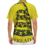 Grunge Gadsden Flag Print Men's Deep V-Neck Shirt