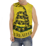 Grunge Gadsden Flag Print Men's Fitness Tank Top