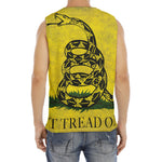 Grunge Gadsden Flag Print Men's Fitness Tank Top