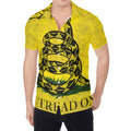 Grunge Gadsden Flag Print Men's Shirt