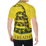 Grunge Gadsden Flag Print Men's Shirt