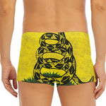Grunge Gadsden Flag Print Men's Short Boxer Briefs