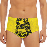 Grunge Gadsden Flag Print Men's Triangle Swim Briefs