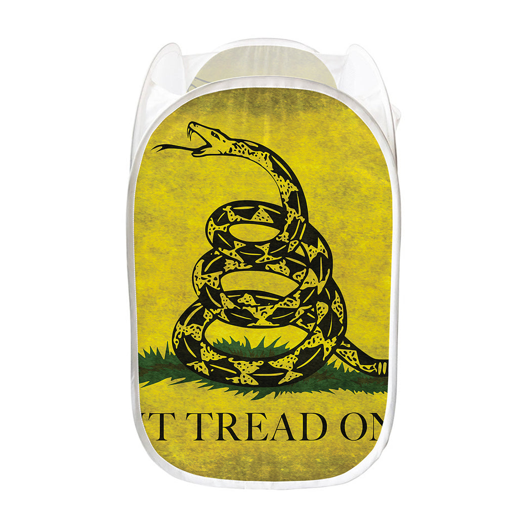 Grunge Gadsden Flag Print Mesh Laundry Hamper