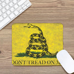 Grunge Gadsden Flag Print Mouse Pad