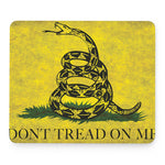Grunge Gadsden Flag Print Mouse Pad