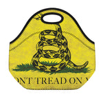 Grunge Gadsden Flag Print Neoprene Lunch Bag