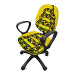 Grunge Gadsden Flag Print Office Chair Cover