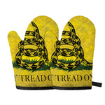 Grunge Gadsden Flag Print Oven Mitts