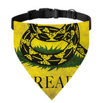 Grunge Gadsden Flag Print Over The Collar Dog Bandana