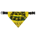 Grunge Gadsden Flag Print Over The Collar Dog Bandana