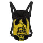 Grunge Gadsden Flag Print Pet Carrier Backpack