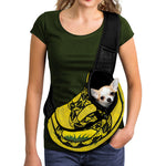Grunge Gadsden Flag Print Pet Sling Carrier