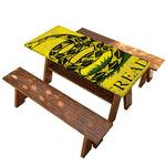 Grunge Gadsden Flag Print Picnic Table Cover