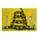 Grunge Gadsden Flag Print Placemat