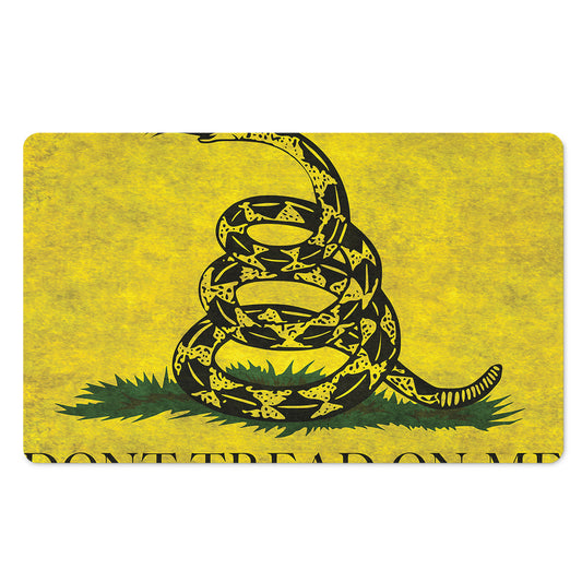 Grunge Gadsden Flag Print Polyester Doormat