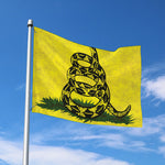 Grunge Gadsden Flag Print Polyester Flag