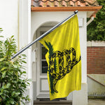 Grunge Gadsden Flag Print Polyester Flag