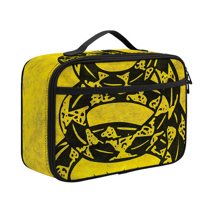 Grunge Gadsden Flag Print Portable Lunch Bag