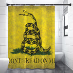 Grunge Gadsden Flag Print Premium Shower Curtain