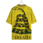 Grunge Gadsden Flag Print Rayon Hawaiian Shirt