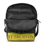 Grunge Gadsden Flag Print Rectangular Crossbody Bag