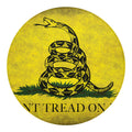 Grunge Gadsden Flag Print Round Blanket