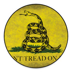 Grunge Gadsden Flag Print Round Floor Mat