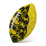 Grunge Gadsden Flag Print Rugby Ball