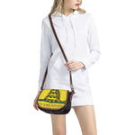 Grunge Gadsden Flag Print Saddle Bag