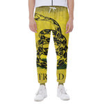 Grunge Gadsden Flag Print Scuba Joggers