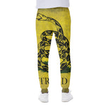 Grunge Gadsden Flag Print Scuba Joggers