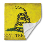 Grunge Gadsden Flag Print Silk Bandana